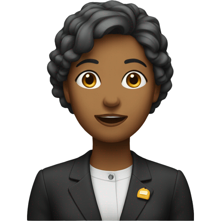 woman giving a speech emoji