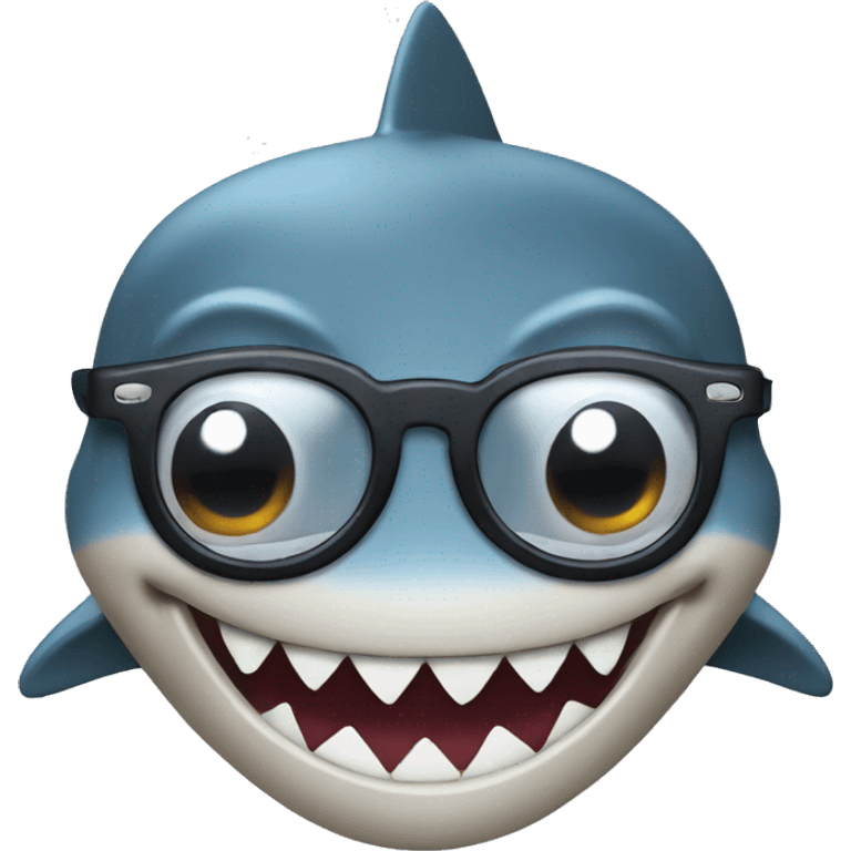 Shark with glasses emoji