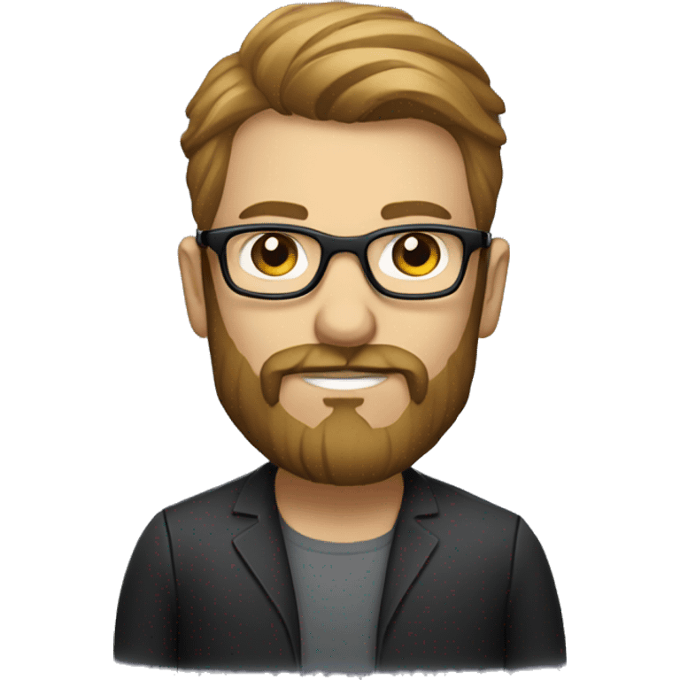 elegant cybersecurity engineer with glasses and a beard emoji