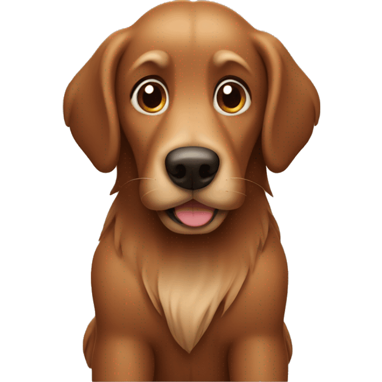 Brown dog with Long hair and ears emoji