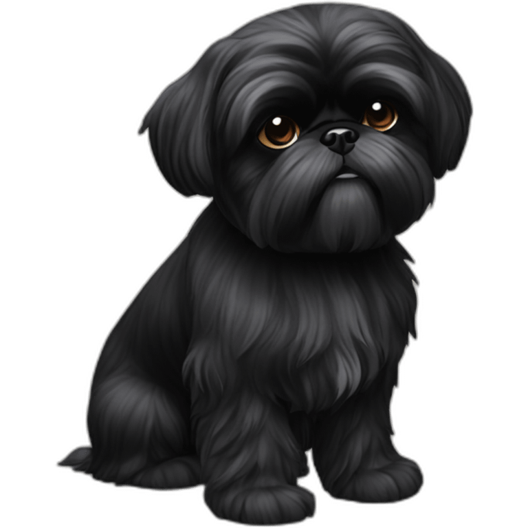 black Shih-Tzu emoji