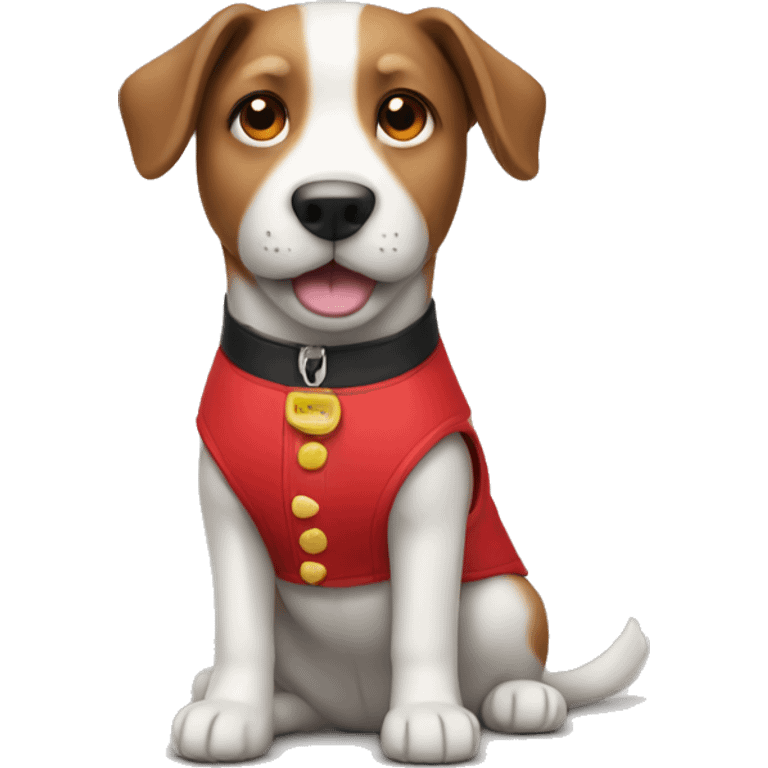 Dog with a red vest emoji