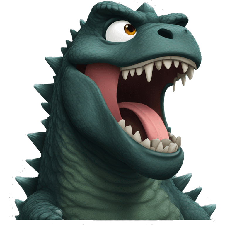 Godzilla crying  emoji