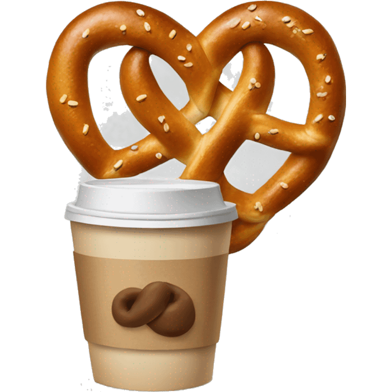 pretzel with coffee to g emoji