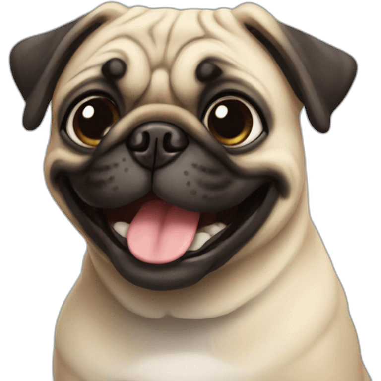 pug smiling emoji