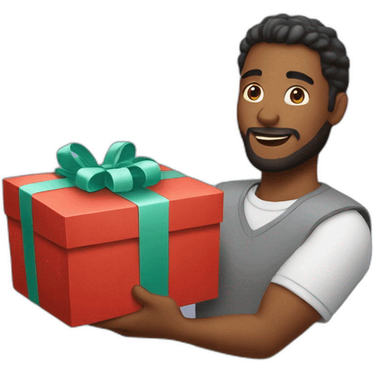 man giving a gift emoji