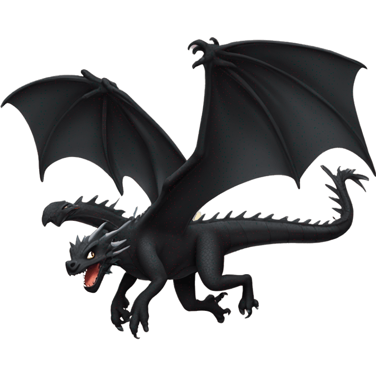 flying black dragon emoji