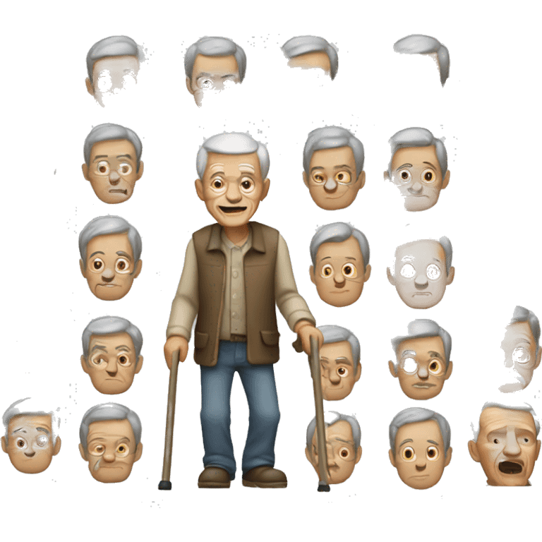 old man with walker emoji