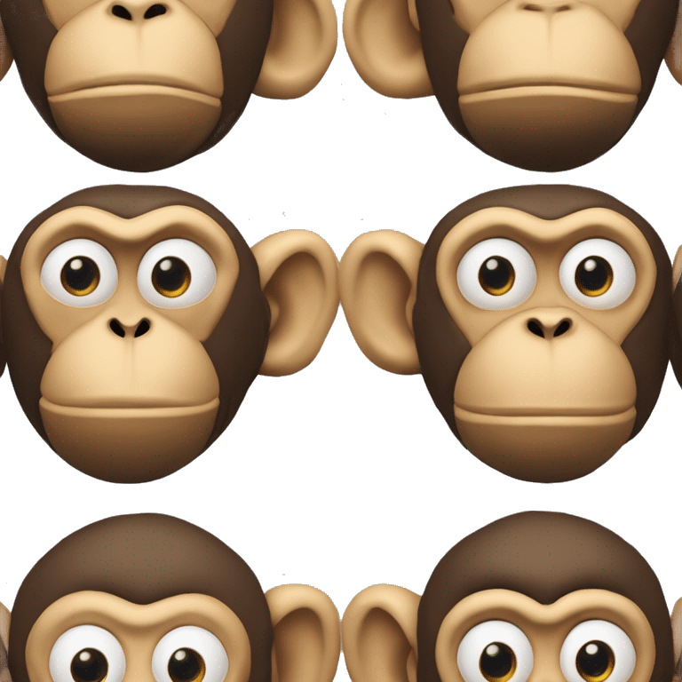 An emoji of the three wise monkeys, symbolizing 'see no evil, hear no evil, speak no evil': one monkey with its eyes covered, another with its ears covered, and the third with its mouth covered emoji