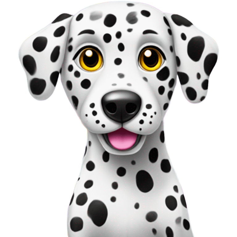 Lisa Frank Dalmatian with rainbow spots on fur emoji