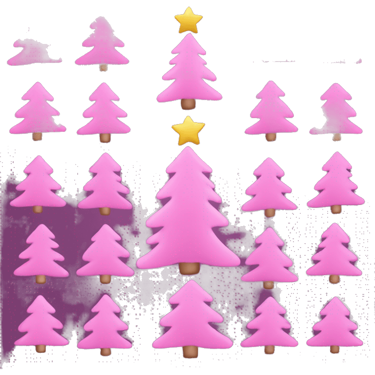 Pink Christmas tree emoji