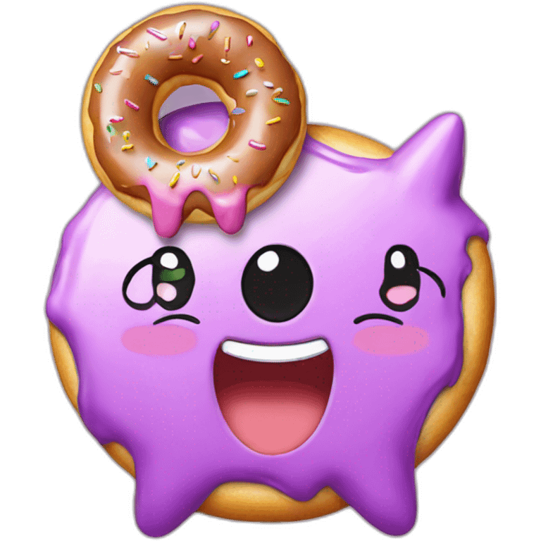 Donut sur licorne emoji