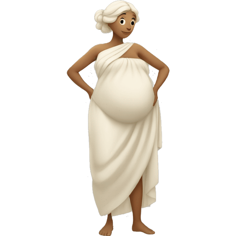 white ancient greek woman pregnant emoji