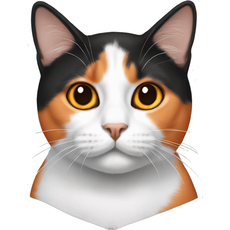 Orange black and white cat emoji