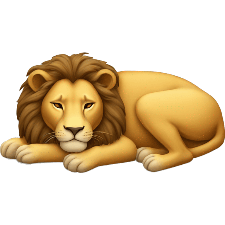 Lion and lioness sleeping emoji