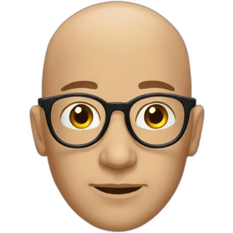 bald man with round glasses emoji