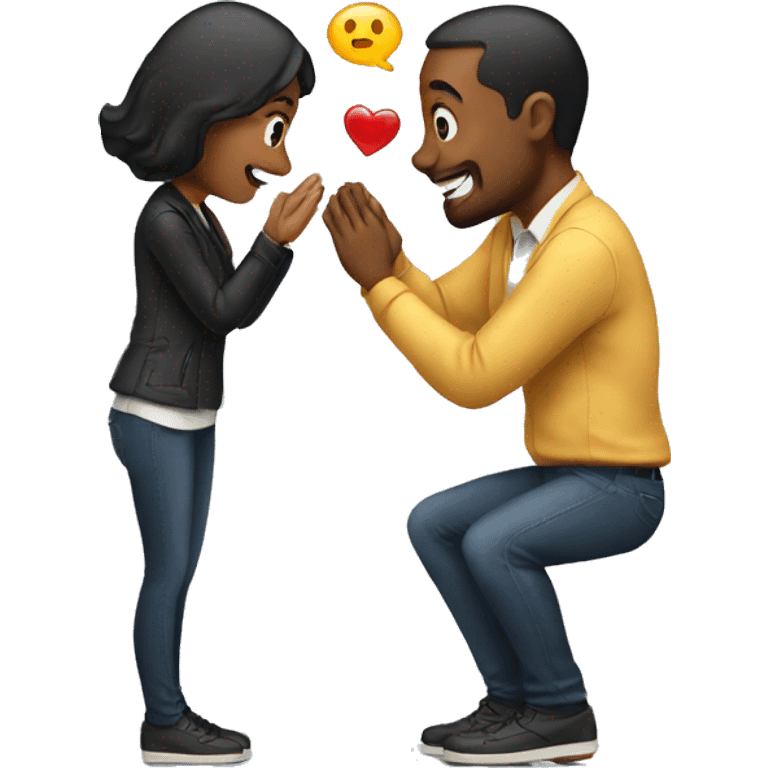 Men proposing to women  emoji