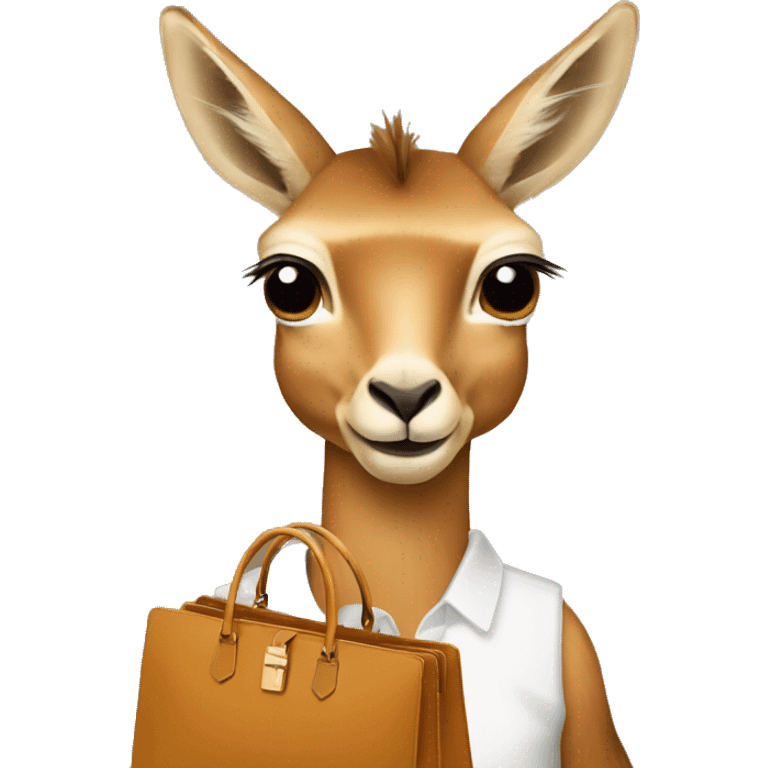 a vicuna with a hermes bag emoji