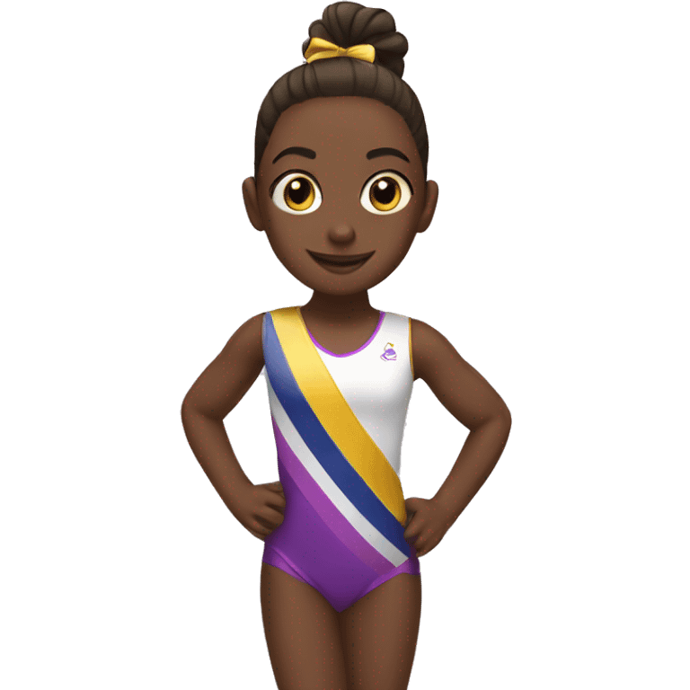 girl on a gymnastics sash emoji