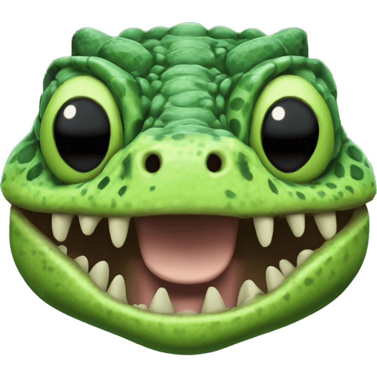 Green Gila Monster Head Big Chin emoji