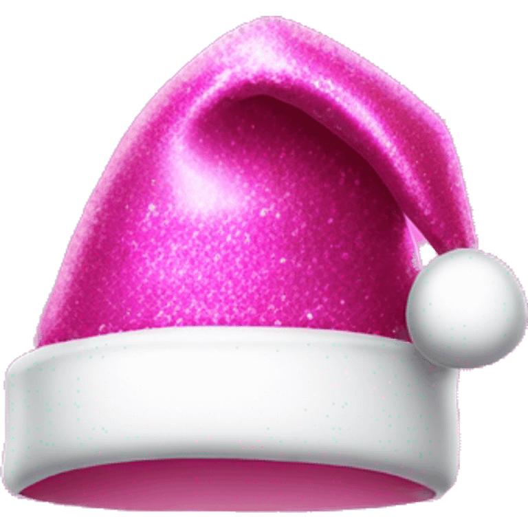 Pink Santa hat shiny glittery  emoji