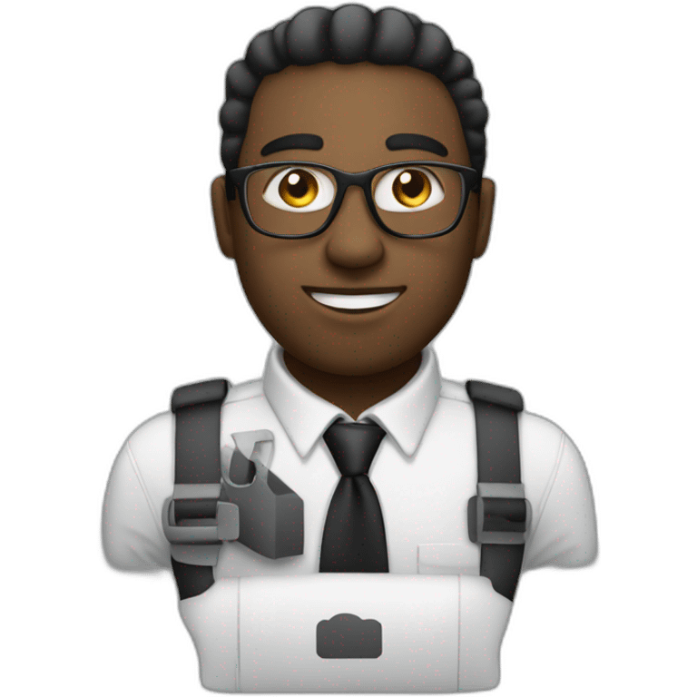 black and white CV of IT professional emoji