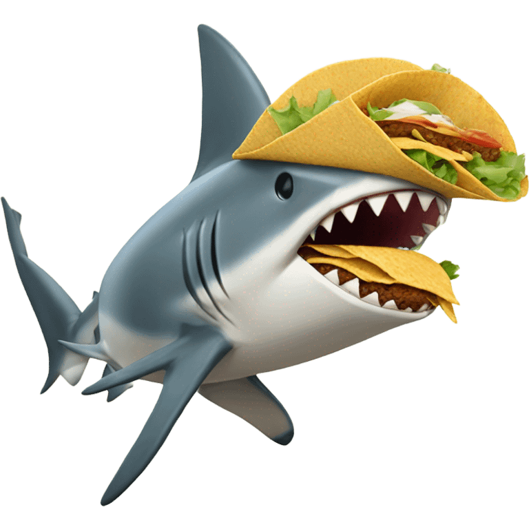 Shark eating taco  emoji