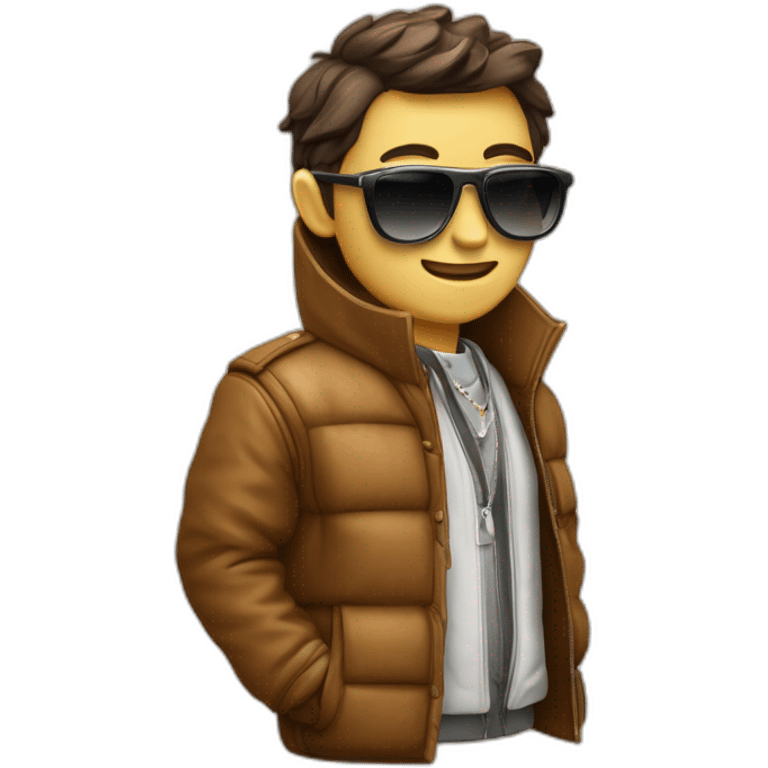 Une montre de luxe et un manteau en cuir emoji