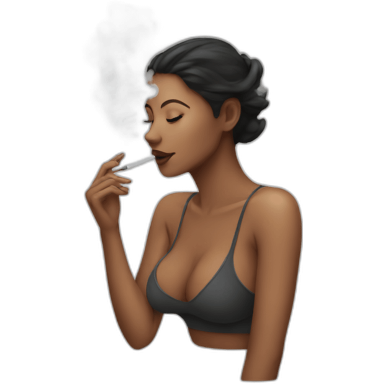 Sexy girl smoke emoji