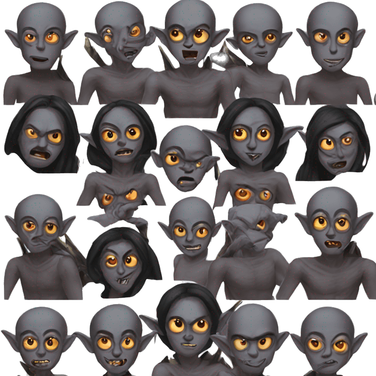 Creepy dark elf emoji