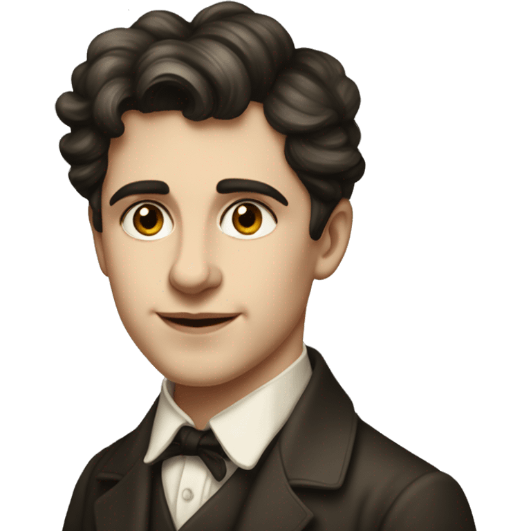 European young writer of the early 20th century, with dark hair emoji