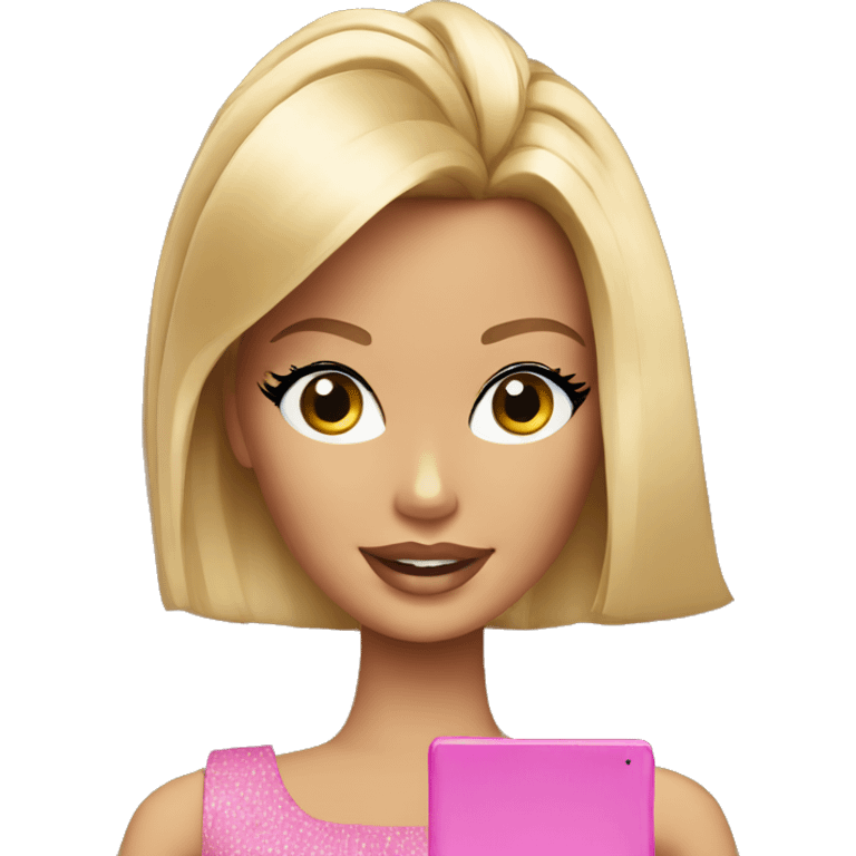 barbie on computer emoji