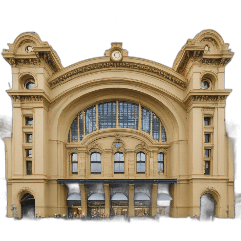 melbourne flinders station facade emoji