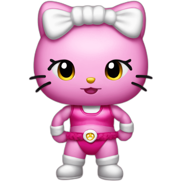 muscular Hello Kitty emoji