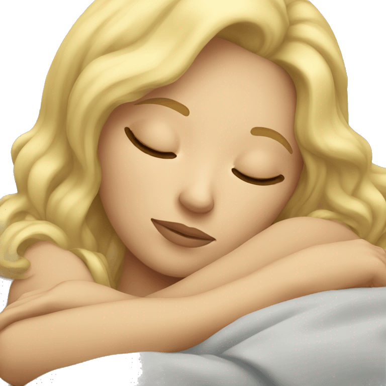 Blonde girl sleeping  emoji