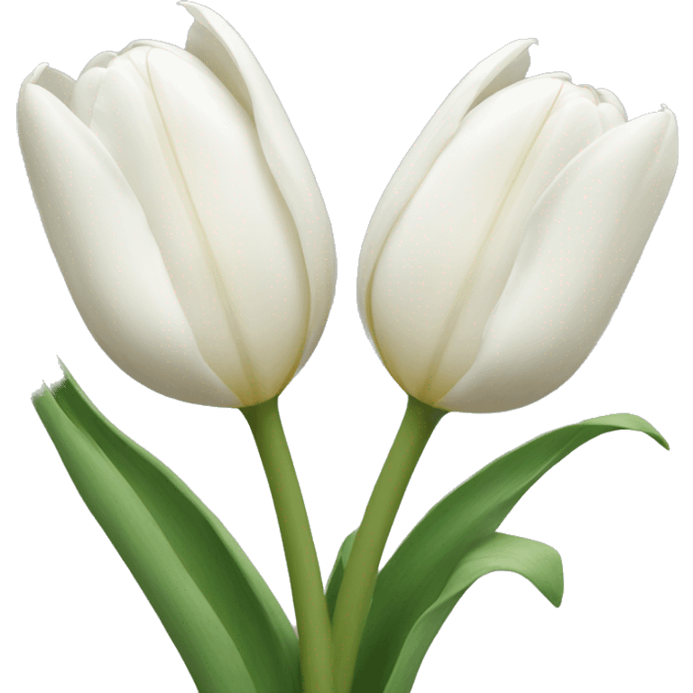 White tulips emoji