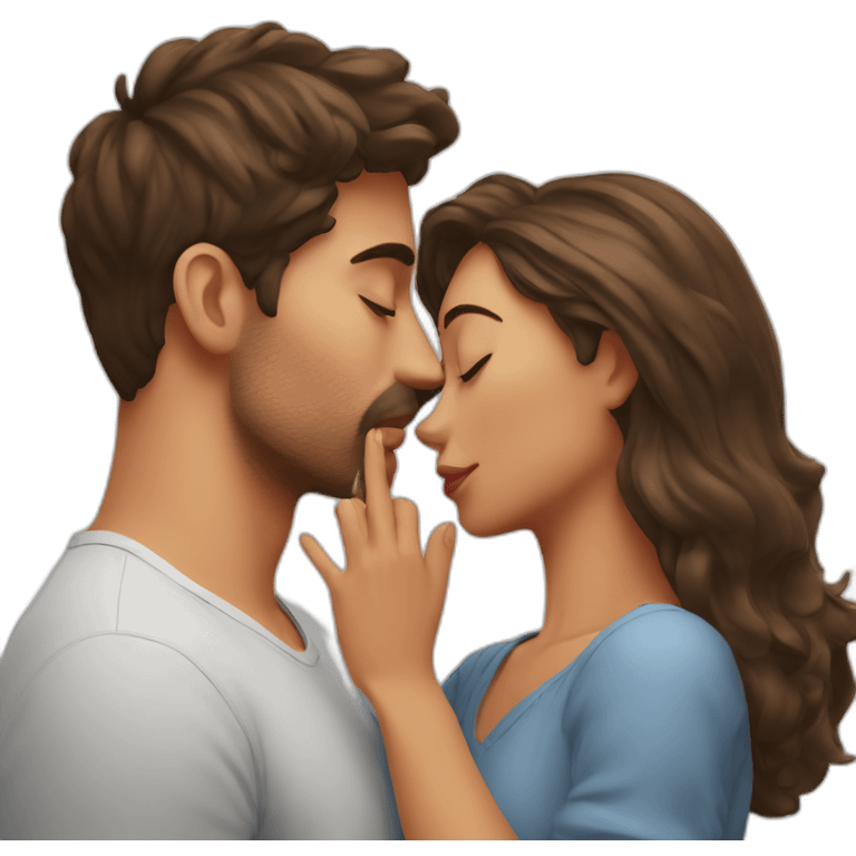 Girl in spain kiss her bf emoji