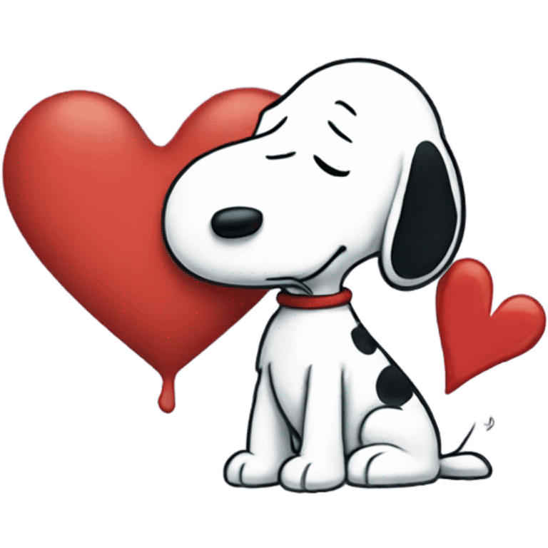 Broken heart snoopy emoji