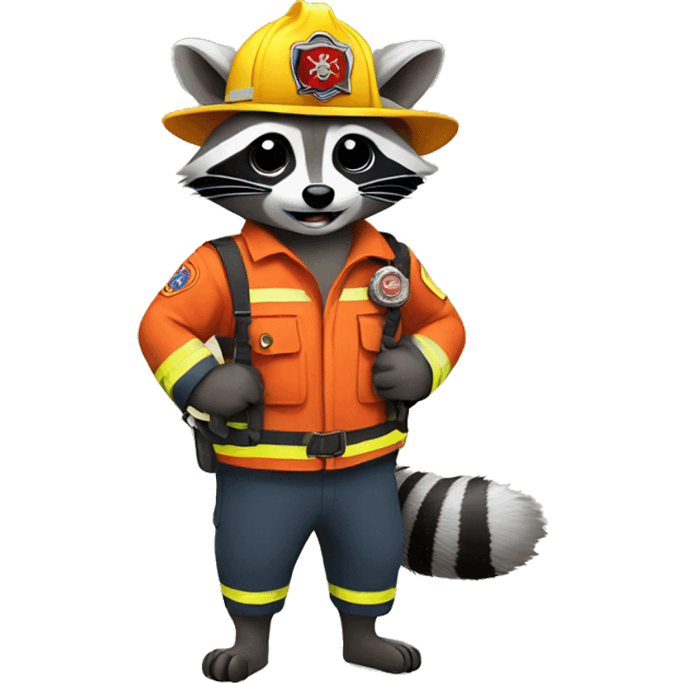 raccoon as a firefighter  emoji