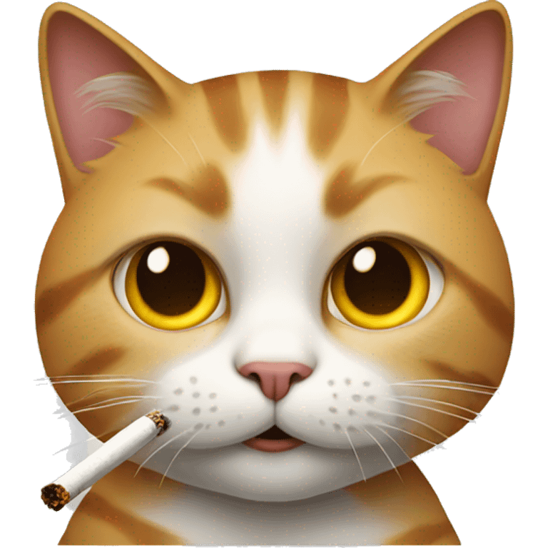 cat with a cigarette emoji