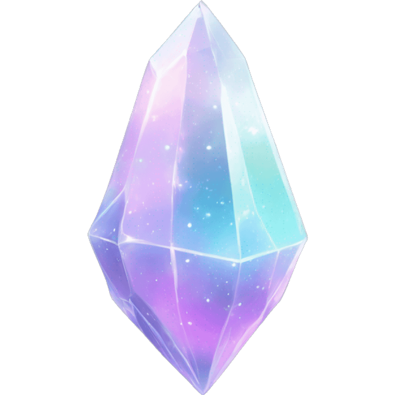 Pastel white iridescent nebula crystal shard emoji