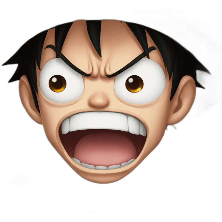 Monkey D. Luffy angry emoji