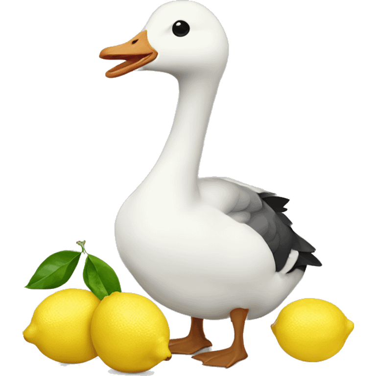 Goose and lemons emoji