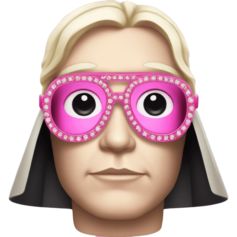 darth vader head in pink suit and glasses with diamonds emoji