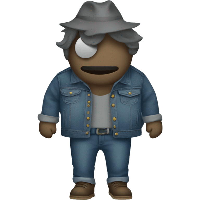 mysterious man in denim jeans emoji