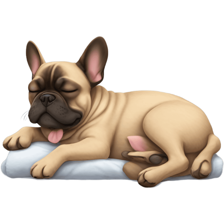 Sleeping frenchbulldog in brindle emoji