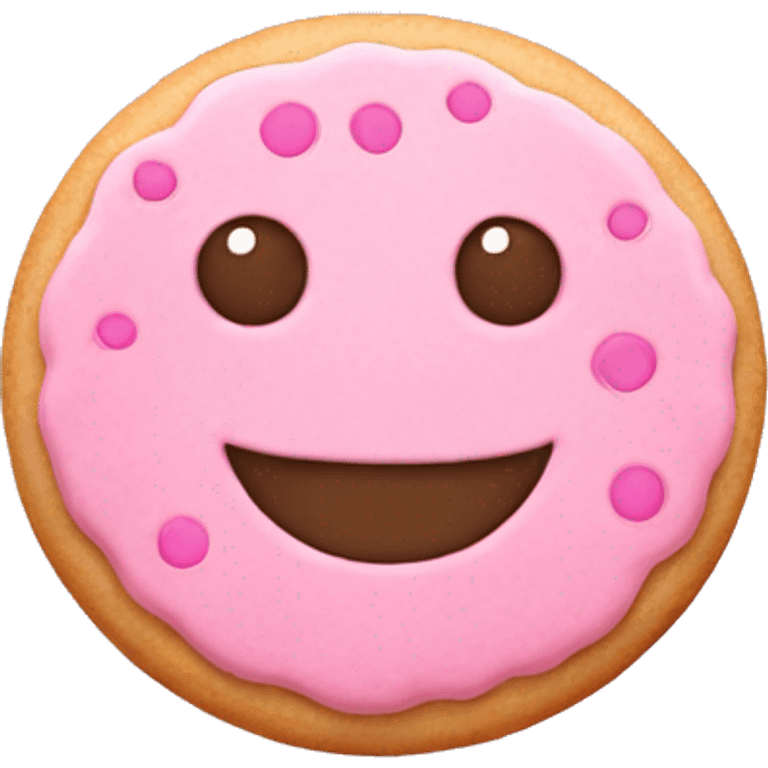 Cute pink cookie emoji