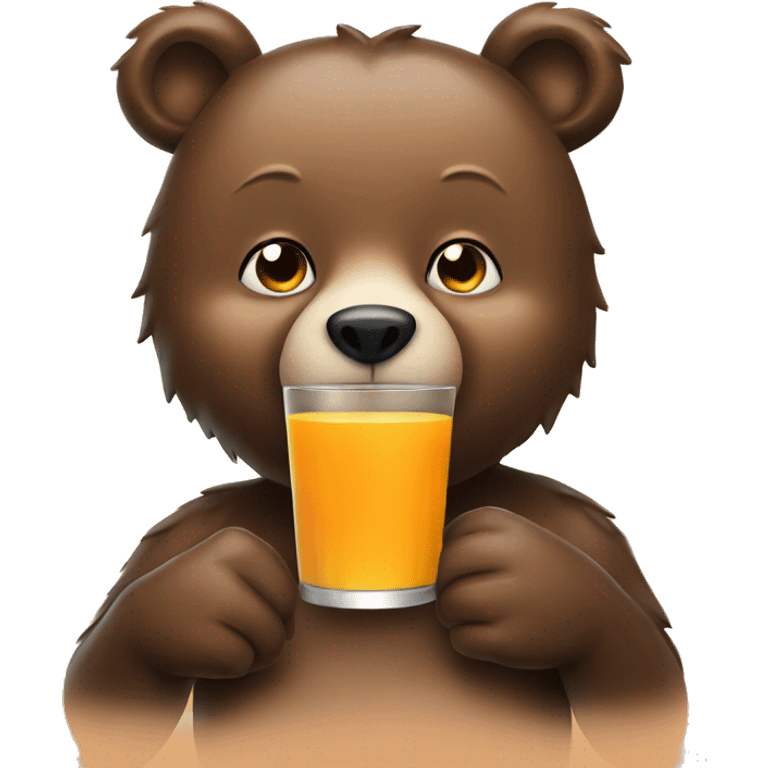 Bear with juice emoji