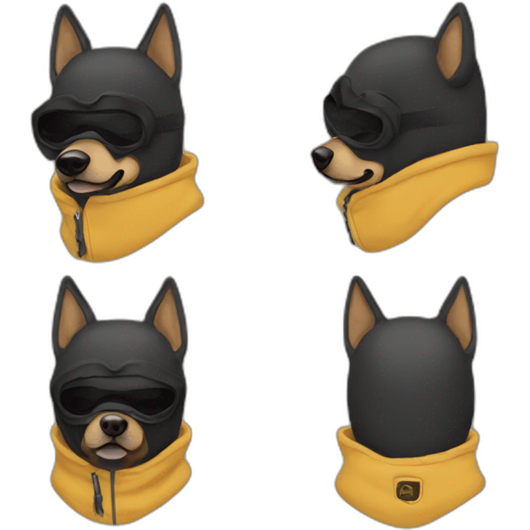 dog ski mask and hood emoji