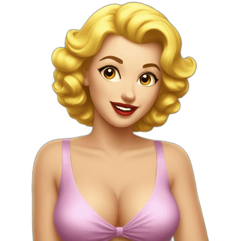 Pin-up over emoji